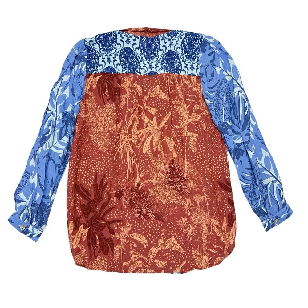 Soft Surroundings Colorful Patterned Button Down … - image 3